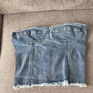 Denim Bustier Top
